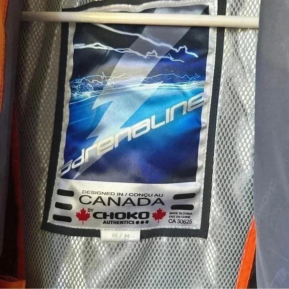 Adrenaline  By Choko Authentics Men’s Winter Thinsulate Jacket In Orange - Picture 9 of 14